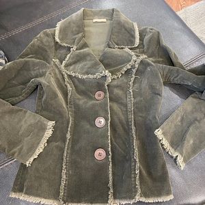 Green corduroy small blazer